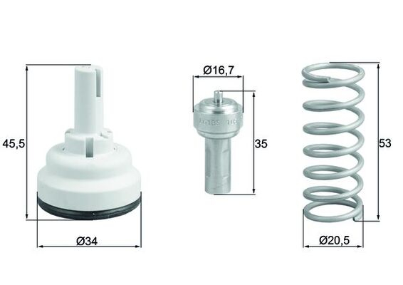 Termostat lichid racire (87  C) potrivit VW EOS, GOLF PLUS V, JETTA III 1.6 12.04-10.10