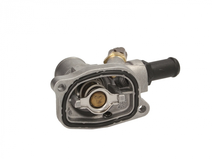 Termostat lichid racire (88  C, in carcasa) potrivit ABARTH 500   595   695, PUNTO; ALFA ROMEO MITO; FIAT 500, 500 C, 500L, BRAVO II, DOBLO, DOBLO CARGO, DOBLO MINIVAN, FIORINO 0.9-1.6 01.04-