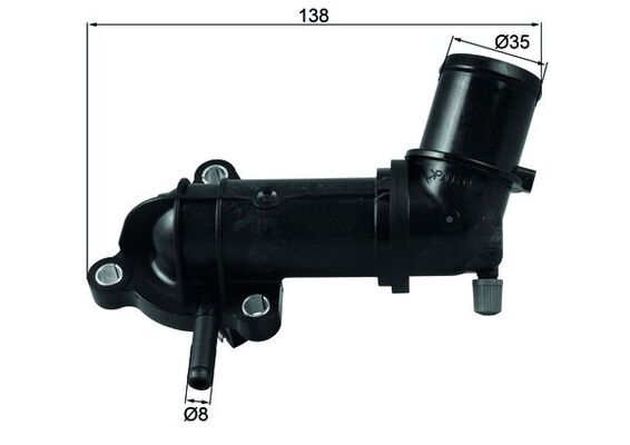 Termostat lichid racire (88  C, in carcasa) potrivit ALFA ROMEO 159, BRERA, GIULIETTA, MITO, SPIDER; CHEVROLET MALIBU; FIAT BRAVO II, DOBLO, DOBLO CARGO, DUCATO, FREEMONT 1.6D 1.9D 2.0D 06.06-