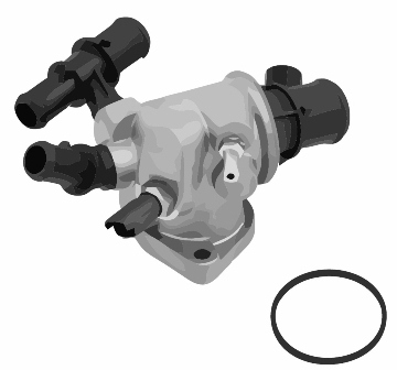 Termostat lichid racire (88  C, in carcasa) potrivit FIAT PALIO, PUNTO, PUNTO HATCHBACK 1.9D 09.99-