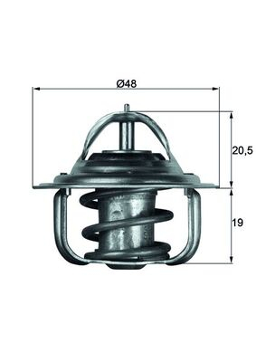 Termostat lichid racire (88  C) potrivit CHEVROLET AVEO   KALOS, LACETTI; FORD CAPRI III, CORSAIR, ESCORT II, ESCORT III, ESCORT III EXPRESS, ESCORT IV, ESCORT IV EXPRESS, ESCORT V 1.1-2.3 10.65-