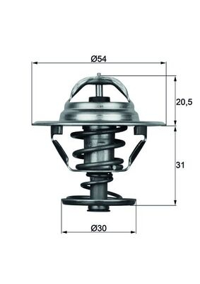 Termostat lichid racire (88  C) potrivit HYUNDAI TUCSON; LAND ROVER DEFENDER, DISCOVERY I; SAAB 900 II, 9000, 9-3, 9-5; VOLVO F10, F6, FL4 2.0-9.6D 03.75-01.12