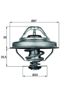 Termostat lichid racire (88°C) potrivit VOLVO 760, 780; BMW 3 (E30), 3 (E36), 5 (E34) 1.6-2.8 01.86-08.00 [2]