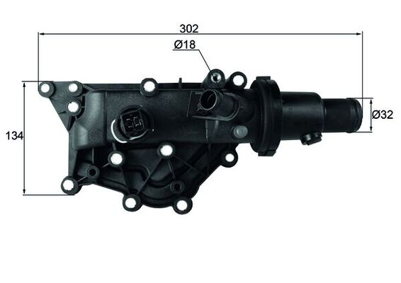 Termostat lichid racire (89  C, in carcasa) potrivit RENAULT CLIO III, MEGANE, MEGANE II, MEGANE III, MEGANE II KOMBI, MODUS, SCENIC II, TWINGO II, WIND 1.4-1.6LPG 09.03-