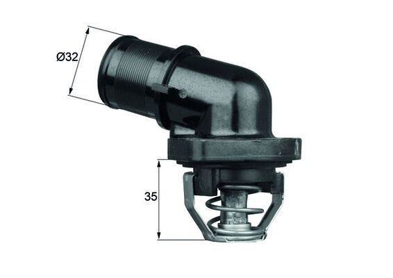 Termostat lichid racire (89  C) potrivit CITROEN BERLINGO, BERLINGO MINIVAN, C2, C2 ENTERPRISE, C3 I, C3 PLURIEL, JUMPER I, NEMO, NEMO MINIVAN, SAXO, XSARA; FIAT DUCATO, FIORINO 1.1-2.8D 04.93-