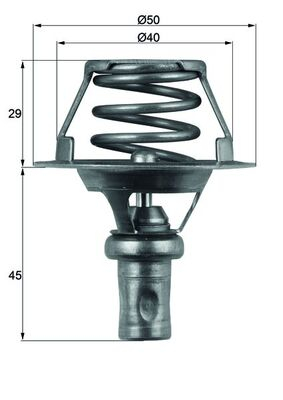 Termostat lichid racire (91  C) potrivit RENAULT 19 I, 19 II, 19 II CHAMADE, CLIO I, CLIO I HATCHBACK, RAPID MINIVAN 1.2 1.4 01.88-09.98