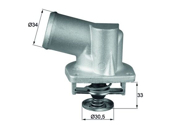 Termostat lichid racire (92  C, in carcasa) potrivit CHEVROLET TIGRA; OPEL ASTRA F, ASTRA F CLASSIC, ASTRA F KOMBI, CALIBRA A, CORSA B, OMEGA B, TIGRA, VECTRA B 1.4 1.6 2.0 08.89-01.05