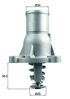 Termostat lichid racire (92  C, in carcasa) potrivit FIAT STILO; OPEL ASTRA H, ASTRA H GTC, CORSA D, CORSA E, INSIGNIA A, MERIVA A, ZAFIRA B, ZAFIRA B MINIVAN; SAAB 9-5 1.6 1.6CNG 03.05-