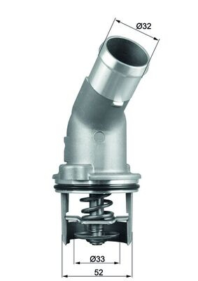 Termostat lichid racire (92  C) potrivit AUDI A4 B6, A4 B7, A6 C5, A6 C6, A8 D3 1.8-4.2 11.98-06.08