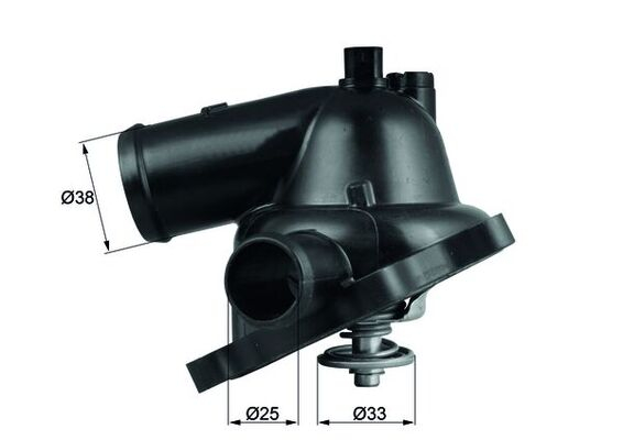 Termostat lichid racire (95  C, in carcasa) potrivit AUDI A6 ALLROAD C6, A6 C6, A8 D3, Q7; VW TOUAREG 4.2 5.2 6.0 08.04-03.18