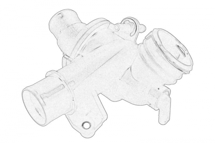 Termostat lichid racire (95  C, in carcasa) potrivit MERCEDES C (C204), C (C205), C T-MODEL (S204), C T-MODEL (S205), C (W204), C (W205), CLS (C218) 1.8 2.2D 2.2DH 06.06-
