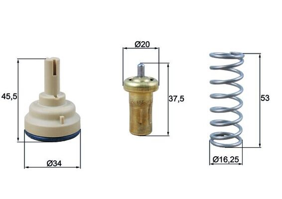 Termostat lichid racire (95  C) potrivit AUDI A1; SEAT ALHAMBRA, IBIZA IV, IBIZA IV SC, IBIZA IV ST; SKODA FABIA II; VW BEETLE, EOS, GOLF PLUS V, GOLF V, GOLF VI, JETTA III 1.4 11.05-07.18