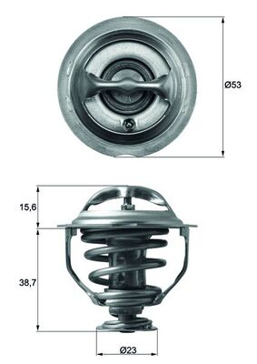 Termostat lichid racire (95  C) potrivit AUDI A3, A4 ALLROAD B8, A4 B6, A4 B8, A5, A6 C7, Q3, Q5, TT; VW BEETLE, EOS, GOLF VI, JETTA III, JETTA IV, MULTIVAN T5, MULTIVAN T6 1.8-3.2 07.02-