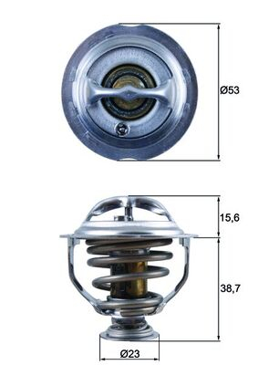 Termostat lichid racire (95  C) potrivit AUDI A3, A4 ALLROAD B8, A4 B8, A5, A6 C7, Q5, TT; SEAT ALTEA, ALTEA XL, EXEO, EXEO ST, LEON; SKODA OCTAVIA II, SUPERB II, YETI 1.8-2.0H 09.04-07.19