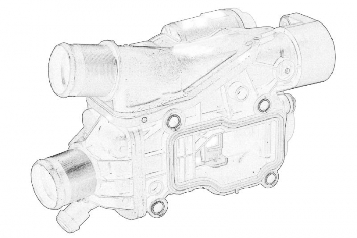 Termostat lichid racire potrivit DS DS 4, DS 5, DS 7; CITROEN C4 GRAND PICASSO II, C4 II, C4 PICASSO II, C4 SPACETOURER, C5 AIRCROSS, C5 III, DS4, DS5, GRAND C4 SPACETOURER 2.0D 2.2D 3.0D 04.06-