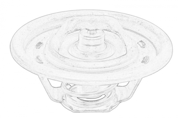 Termostat lichid racire potrivit PERKINS, URSUS 4512, 4514; FORD 5000; LANDINI 65, 65 F, 65 FP, 65 GE, 65 GT, 65 GTP, 65 L, 65 LP, 65 V, 6505, 6530 F2, 6530 F4, 6530 L4, 6530 V2, 6530 V4, 6550