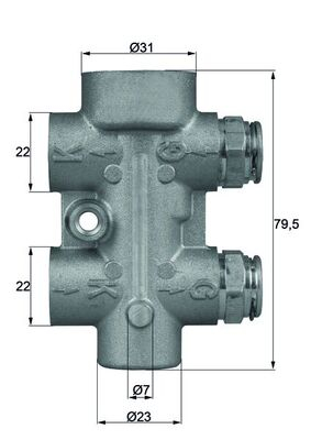 Termostat racire ulei (80°C) potrivit MERCEDES C (W204), CLK (A209), CLK (C209), CLS (C219), E T-MODEL (S211), E (W211), GL (X164), M (W164), R (W251, V251), S (C216), S (W221, V221) 3.0-6.2 03.05-12. [3]