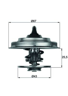 Termostat sistem racire potrivit MERCEDES ACTROS, ACTROS MP2 / MP3, ATEGO, ATEGO 2, AXOR, CITARO (O 530), CITO (O 520), CONECTO (O 345) ADE314N-OM925.920 dupa 1963 (60°C, cu garnitura) [2]