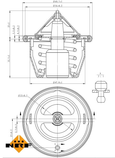 Termostat sistem racire (78 c) potrivit subaru forester, impreza, legacy i, legacy ii, legacy iii, legacy iv, legacy outback, legacy v, outback, tribeca, wrx 1.5-3.6 01.89-