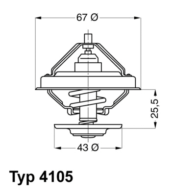 Termostat sistem racire potrivit IVECO EUROCARGO I-III, EUROFIRE II, EUROSTAR, EUROTECH MH, EUROTECH MP, EUROTECH MT, EUROTRAKKER, P/PA 11A-VM dupa 1953 (79°C, cu garnitura) [2]