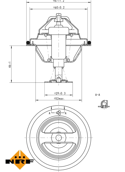 Termostat sistem racire (80°C) potrivit MERCEDES 124 (W124), E (W124), S (C126), S (C140), S (W126), S (W140), SL (R129) 4.1-6.0 09.85-10.01 [5]