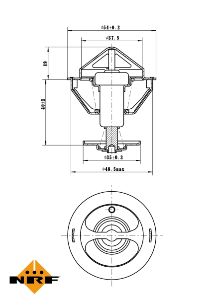 Termostat sistem racire (82 c) potrivit ford fiesta iv, fiesta v, ka, street ka 1.3 1.6 02.00-11.08