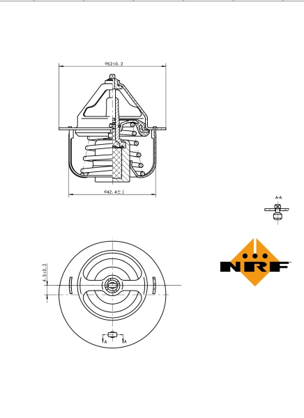 Termostat sistem racire (82 c) potrivit honda accord ii, accord iii, jazz i, prelude ii, prelude iii, quintet; kia pride; mazda 121 i, 121 ii, 121 iii, 323 c iv, 323 f iv 1.0-3.0 01.76-12.04