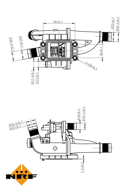 Termostat sistem racire (83°C, in carcasa) potrivit VOLVO C30, S40 II, S60 II, S80 II, V40, V50, V70 III; CITROEN BERLINGO, BERLINGO MULTISPACE, BERLINGO/MINIVAN, C2, C3 II 1.4D-2.0D 07.03- [5]