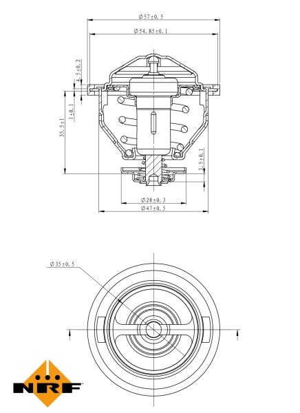 Termostat sistem racire (83 c) potrivit citroen berlingo, berlingo minivan, bx, c15, c15 minivan, c4 i, c5 i, c5 ii, c8, evasion, jumper, jumpy, xantia, xsara, xsara picasso 1.6-electric 10.85-