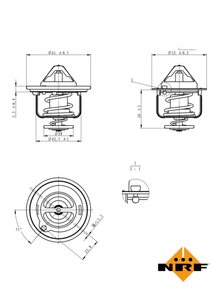 Termostat sistem racire (88°C) potrivit HONDA CIVIC IX, CIVIC VIII, INSIGHT, JAZZ III 1.0H-1.6D 04.00- [5]