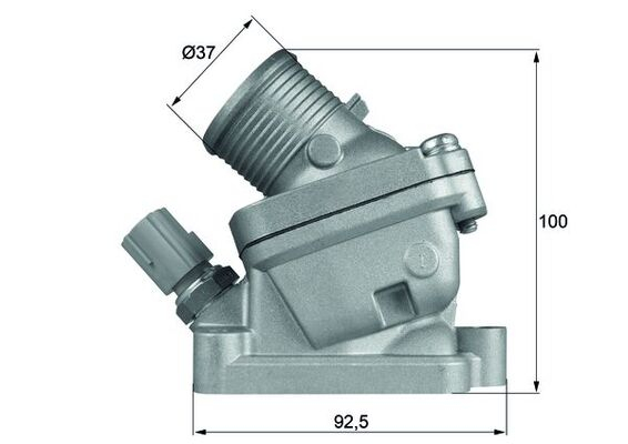 Termostat sistem racire potrivit VOLVO C30, C70 II, S40 II, S60 I, S80 I, S80 II, V50, V70 II, V70 III, XC60 I, XC70 I, XC70 II, XC90 I 2.3-2.5 1999-2017 (90°C, in carcasa) [2]
