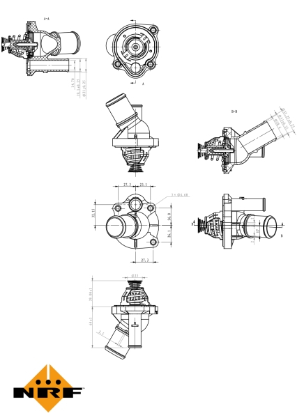 Termostat sistem racire (90°C, in carcasa) potrivit VOLVO S80 II, V70 III; FORD GALAXY II, MAVERICK, MONDEO III, MONDEO IV, S-MAX; INNOCENTI MINI; MAZDA 3, 6, CX-7, MX-5 III 1.0-2.5 05.74- [5]