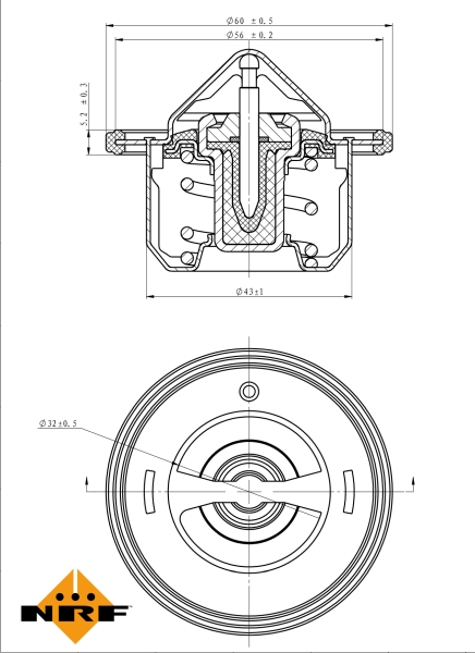 Termostat sistem racire (91°C) potrivit SUBARU FORESTER, IMPREZA, LEGACY V 1.5/2.0 01.08-12.14 [5]