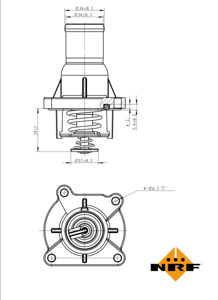 Termostat sistem racire (92 C, in carcasa) potrivit FIAT STILO; OPEL ASTRA H, ASTRA H GTC, CORSA D, CORSA E, MERIVA A, ZAFIRA B, ZAFIRA B MINIVAN; SAAB 9-5 1.6 1.6CNG 03.05-