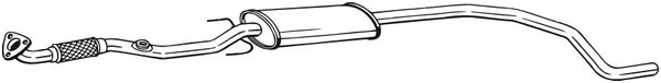 Toba esapamet intermediara OPEL CORSA D Producator BOSAL 293-305 [3]