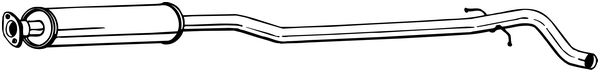 Toba esapament mijloc potrivit volvo s60 i 2.0-2.5 07.00-04.10