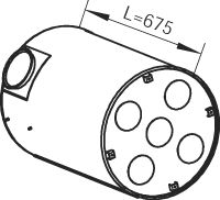 Toba esapament Spate EURO 3 potrivit VOLVO FH, FH12, FH16, FL12, FM, FM10, FM12, FM7, FM9 D10A320-D9B340 08.93-