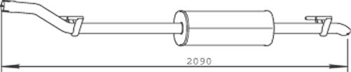 Toba esapamet intermediara potrivit MERCEDES SPRINTER 2-T (B901, B902), SPRINTER 3-T (B903), SPRINTER 4-T (B904) OM611.981/OM611.987 04.00-05.06 [2]