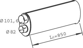 Toba finala esapament (EURO 2/EURO 3) potrivit MAN L2000, M 2000 L, M 2000 M; SOLARIS URBINO I D0824FL01-D0836LFL02 06.93- [2]