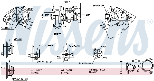 Turbocompresor (nou, cu set de garnituri) potrivit audi a4 b6 1.8 11.02-12.04