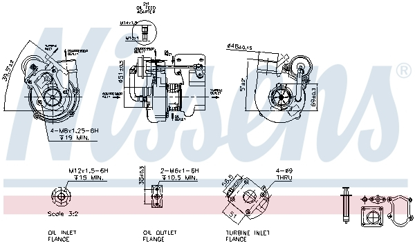 Turbocompresor (nou, cu set de garnituri) potrivit citroen jumper; fiat ducato; peugeot boxer 2.3d 2.8d 09.00-
