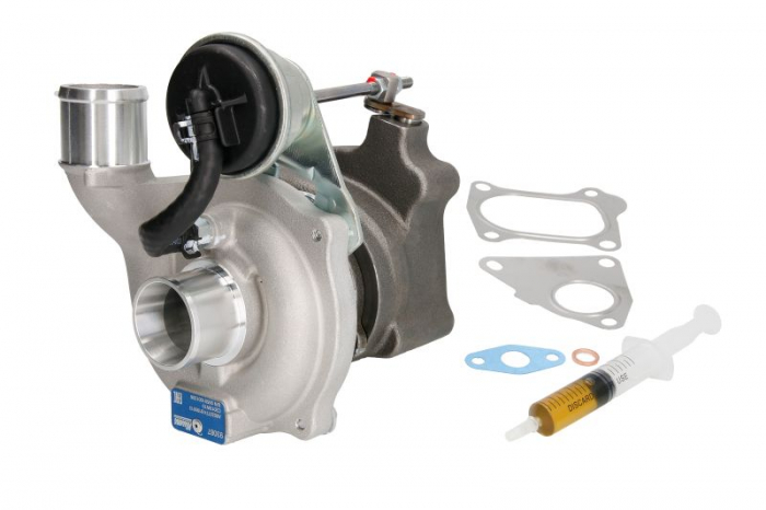 Turbocompresor (Nou, cu set de garnituri) potrivit DACIA LOGAN, LOGAN EXPRESS, LOGAN MCV, SANDERO; NISSAN KUBISTAR, MICRA III, NOTE; RENAULT CLIO II, CLIO III, KANGOO 1.5D 02.03-