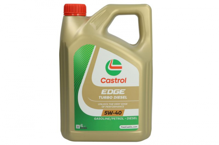 Ulei motor Castrol 5w40 TD, EDGE-FST pentru motoarele TURBO DIESEL, ACEA C3, API SM CF, BMW LL04, Fiat 9.55535-S2, Ford WSS-M2C917-A, MB- 229.31 229.51, RN 0700 RN 0710, VW 502 00 505 00 505.01.