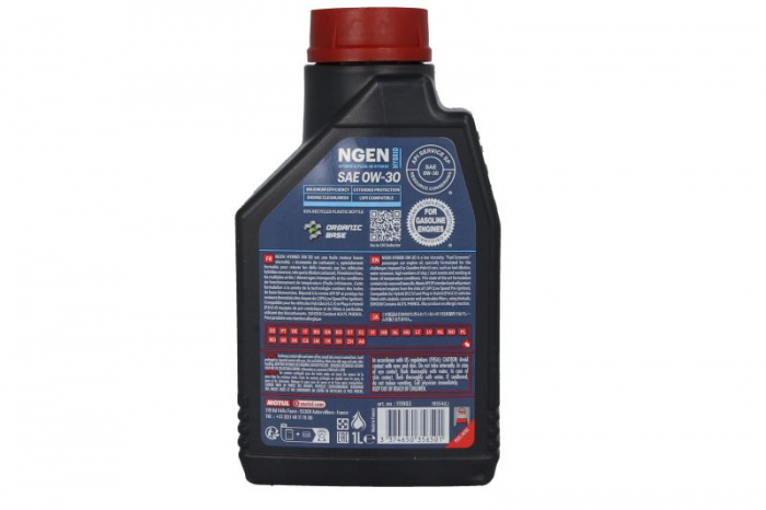Ulei motor NGEN HYBRID (1L) 0W16 (masini hibrid) ;API SP; ACEA GF-6A; HONDA; KIA; NISSAN; TOYOTA [4]