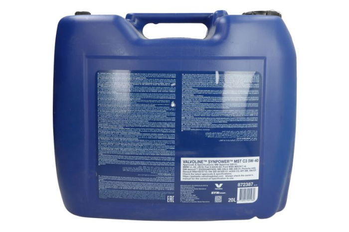 Ulei motor VALVOLINE SYNPOWER MST C3 5W40 20L CF [2]