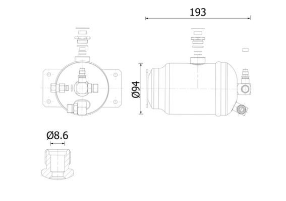 Uscator aer conditionat potrivit CASE IH 521D, 1135, 1145, 1155, 1170, 1190; CLAAS 860, 880; VOLVO 400 [3]