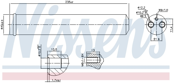 Uscator aer conditionat potrivit CITROEN C4 AIRCROSS, C-CROSSER, C-CROSSER ENTERPRISE; HONDA FR-V; INFINITI FX, G, I30; MITSUBISHI ASX, ECLIPSE, LANCER VIII, OUTLANDER II, OUTLANDER III 1.2-4.5 01.97-