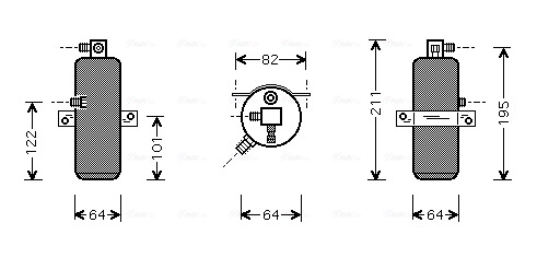 Uscator aer conditionat potrivit CITROEN XM; PEUGEOT 605 2.0 2.1D 3.0 05.89-10.00