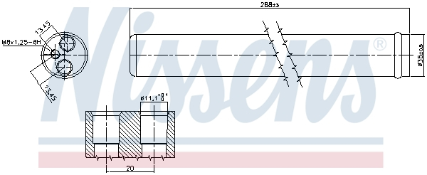 Uscator aer conditionat potrivit FORD C-MAX II, FOCUS III, GRAND C-MAX, TOURNEO CONNECT V408 NADWOZIE WIELKO, TRANSIT CONNECT, TRANSIT CONNECT V408 MINIVAN 1.0-Electric 07.10-