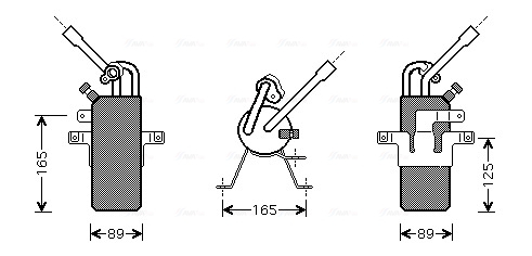 Uscator aer conditionat potrivit FORD TOURNEO CONNECT, TRANSIT CONNECT 1.8 1.8D 1.8LPG 06.02-12.13